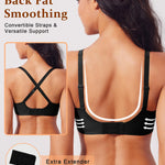 Werena Jelly Wireless Bras for Women Deep V Push Up Everyday Bra No Underwire Supportive Seamless Plunge Tshirt Comfortable Bralette (Black,M)
