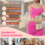 GainKee Long Torso Waist Trainer for Women Workout Fajas Colombianas Waist Cincher Corset Tummy Control Body Shaper Apricot 3XL