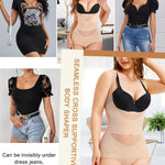 Irisnaya Body Shaper for Women Tummy Control Shapewear Bodysuit Seamless Faja Colombian Butt Lifter Waist Trainer Girdles (Beige, Small)