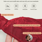 Popilush Minimizer Bra for Women 38DDD Full Bust & Back Smoothing, Full Coverage Everyday Underwire Lace Bra - Red Lacquer Color