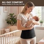 Trendyline Postpartum Belly Band for Women: Abdominal Binder Post Surgery Stomach Compression Support Belt - Post Partum Waist Girdle C Section Recovery Wrap Black