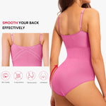 Nebility Shapewear Bodysuits for Women - Tummy Control Square Neck Bodysuit Seamless Full Body Shaper Going Out Top