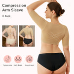 LODAY Shapewear Tops for Women Arm Compression Sleeve Women Upper Arm Shaper (Beige, 2X-Large/3X-Large)
