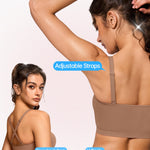 OEAK Bralettes for Women with Support Comfortable Wireless Bras Seamless Bralette No Underwire Bra Cute Everyday Tshirt Bras Sienna XL