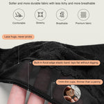 Popilush Bras for Women Minimizer Underwire Supportive Full Coverage Lace Push Up Bra Size 32D Black