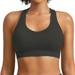 AENLLEY Padded Racerback Sports Bras for Women - Breathable Medium Support for Yoga Gym Workout Fitness