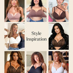 Popilush Wireless Bras for Women - Seamless Comfortable Bra Full Coverage Deep V Leopard Print Everyday Bras