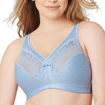 Glamorise Full Figure Plus Size MagicLift Minimizer Bra Wirefree #1003 Light Blue
