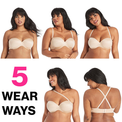 Maidenform womens Live in Luxe Full Coverage Strapless Multiway Dm9472 Bras, Black, 36C US