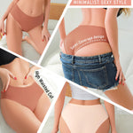 UNDER THE SEA Seamless Underwear for Women Plus Size Mid Rise Lingerie Brief Sexy No Show Panties Lingerie Cheeky Clothing Clothes outfits Apparel Gift Overnight Delivery Items Fashion 5 Pack XS-3XL