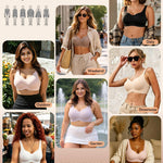 Jelly Bras for Women Plus Size No Underwire Push Up Full Coverage Minimizer Bra Seamless Wireless Bralette Nude