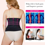 Nebility Waist Cincher Shapewear Tummy Control Plus Size Waist Trainers for Women Belly Trimmer Body Shaper Corset Girdle(M,Black Normal Size)