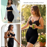 Eleady Shapewear Shorts Tummy Control - High Waisted Shaping Shorts Seamless Women's Shapewear Thigh Slimmers Compression Underwear Girdle - Black,Medium