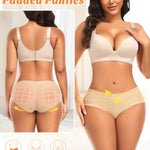 DERCA Butt Lifter Panties Padded Underwear for Women Seamless Booty Pads Hip Enhancer Butt Lifting panty (#A0 Beige,Small)