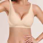 Angelhood Deep V Bras for Women Comfort Wireless Bralettes Adjustable Seamless Plunge Bras