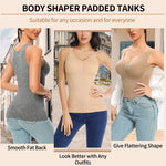JOYSHAPER Cami Shaper for Women Tummy Control Shapewear Tank Tops with Built-in Bra Compression Camisole Padded Bra