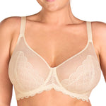 HSIA Minimizer Bras for Women Large Bust Full Coverage Lace Plus Size Bra - Mermaid Scales Light Beige