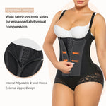 SHAPERX Women's Fajas Colombianas Shapewear Tummy Control Body Shaper Girdles Post Surgery Compression Garment,SZ7396-Black-L