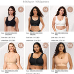 BRABIC Front Closure Compression Full Coverage Bras for Women Post Surgery Everyday Black