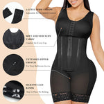 YIANNA Overbust Fajas Colombianas Moldeadoras Shapewear for Women Tummy Control Full Body Shaper Girdles Post Surgery Compression Garment,YA7366-Black-L