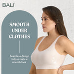 Bali Womens Comfort Revolution Wireless Bra, Comfortflex Fit Full-coverage Wirefree Full Coverage Bra, Sandshell Tropic, Small US