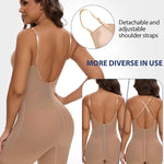 SHAPERIN Backless Shapewear Strapless Bodysuit Bra Fajas U Plunge Tummy Control Low Back Full Body Shaper Corset for Women