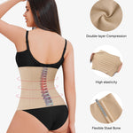 Nebility Plus Size Waist Trainer for Women Girdle for Women Shapewear Tummy Control Faja Body Shaper Waist Corset Beige