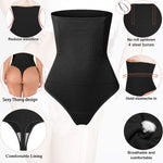 Hioffer 328 Women Waist Cincher Girdle Tummy Slimmer Sexy Thong Panty Shapewear Black