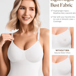 BRABIC Tummy Control Shapewear for Women Seamless Shapewear Bodysuit Body Shaper Waist Trainer Body Suit(White, Medium)