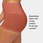 SPANX SPANXshape Everyday Shaping Boyshort - Comfortable Core Control Shapewear Underwear - Invisible Under Clothes - No-Show - Sedona - Medium