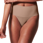 SPANX SPANXsupersmooth Undie-tectable Thong - Comfortable Core Control - Invisible Shapewear - Women No Show Thong Underwear - Smoke - Medium