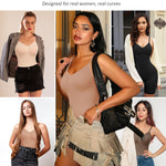 Women's Seamless Shapewear Tummy Control Bodysuit Body Shaper V Neck Seamless Butt Lifter Full Shaping Bodyshapers (Sienna,X-Large)