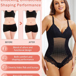 REYEOGO Lace Shapewear Bodysuit for Women Tummy Control Body Shaper V Neck Fajas Tank Tops Slimming Camisole Corset