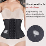 YIANNA Waist Trainer for Weight Loss-Women Cincher Slimmer Latex Corset Underbust Body Shaper, Size 2XL (Black)