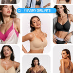 OEAK Bralettes for Women with Support Comfortable Wireless Bras Seamless Bralette No Underwire Bra Cute Everyday Tshirt Bras Nude S