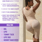 Snatched Body Fajas Colombianas Moldeadoras | Stage 1 Faja Post Surgery BBL Lipo 360 | Full Body Faja for Women Knee Length Compression Garment Black 2XS