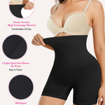 Nebility Women Waist Trainer Shapewear Tummy Control Body Shaper Shorts Hi-Waist Butt Lifter Thigh Slimmer (XS/S, Black)