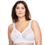 Glamorise Full Figure Plus Size MagicLift Minimizer Bra Wirefree #1003 White