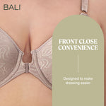 Bali Women's Comfort Revolution Front-Close Shaping Underwire Bra, Warm Steel,38C