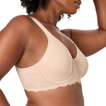 Bali Women's Minimizer Bra, Breathe Underwire Minimizer Bras for Women, Full Coverage for Large Bust, Most Comfortable