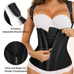 SHAPERX Waist Trainer Corset for Women Tummy Control Sport Girdle Hourglass Waist Cincher Body Shaper with Steel Boned SZ7293-Black-L