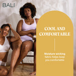 Bali Women's Wireless Bra, Comfort Revolution Full-Coverage Wirefree Bra for Women, Moisture-Wicking