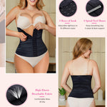Nebility Waist Cincher Shapewear Tummy Control Plus Size Waist Trainers for Women Belly Trimmer Body Shaper Corset Girdle(M,Black Normal Size)