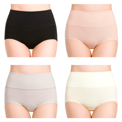 cauniss Cotton Panties High Waisted C Section Recovery Postpartum Soft Full Coverage Underwear for Women(7 Pack) (multicolor, Medium)