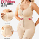 Nebility Fajas Colombianas Moldeadoras Shapewear for Women Tummy Control Postpartum Body Shaper Butt Lifter Bodysuit with Zipper Crotch(Beige, X-Small)