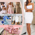 Vlazom Women's Satin Half Slip for Under Dresses Above Knee Underskirt with Lace Trim White Size Small