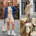 SHAPERX High-Waisted Tummy Control Shapewear for Women Seamless Zip-Up Easy-On Body Shaper Shorts Slimming Fit Underwear,SZ5820-Beige-L