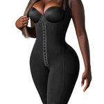 Snatched Body Fajas Colombianas Moldeadoras | Stage 1 Faja Post Surgery BBL Lipo 360 | Full Body Faja for Women Knee Length Compression Garment Black 2XS