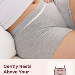 Momcozy 7 Pcs 100% Cotton Postpartum Underwear for Women, Breathable Mid-High Waist Disposable Underwear with Wide Gusset Gray