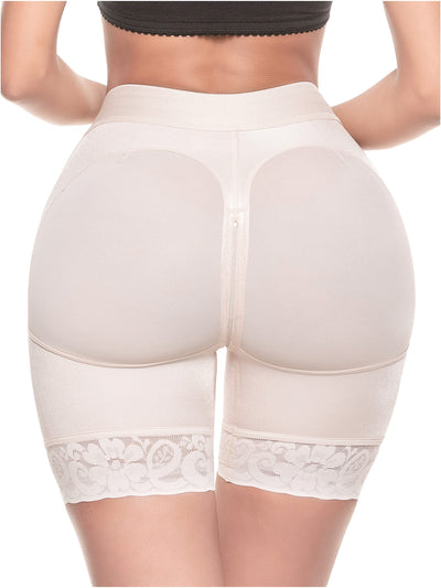 Sonryse TR70ZF High Waisted Shapewear Shorts Girdle Tummy Control for Women Calzones Fajas Colombianas Reductoras y Moldeadoras para Mujer Beige 2XL